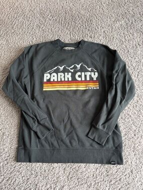 Park City Utah Dark Green Graphic Sweatshirt